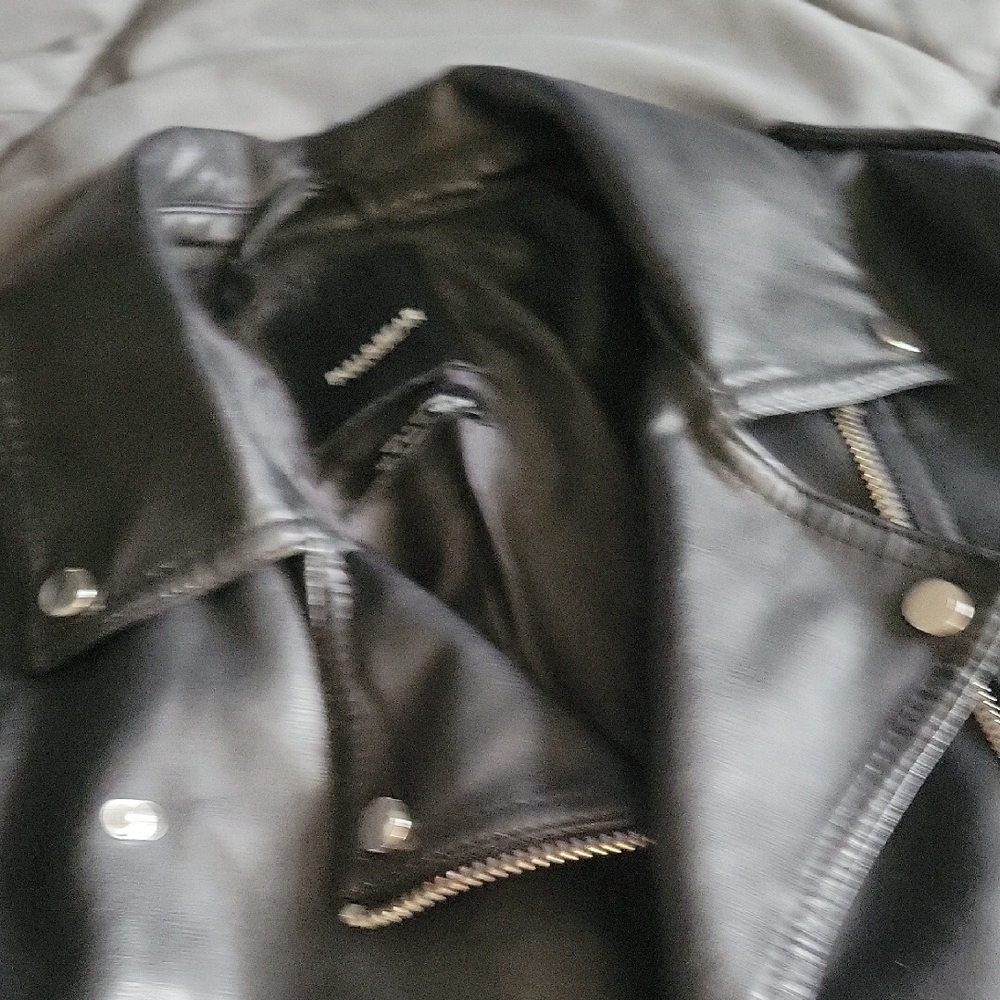 Pull&Bear Black Motorcycle Jacket - Picture 6 of 8
